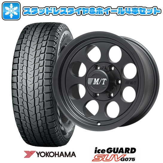 【取付対象】315/75R16 スタッドレスタイヤ ホイール4本セット YOKOHAMA アイスガード SUV G075 (6/139車用) MICKEY-T ミッキートンプソン クラシック3 ブラック 16インチ【送料無料】