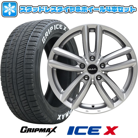 【取付対象】195/55R16 スタッドレスタイヤ ホイール4本セット 輸入車用 MINI（F56/F55/F57） GRIPMAX アイスX RWL ホワイトレター(限定2022年製) MAK オクスフォード 16インチ【送料無料】