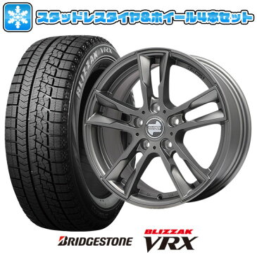 ■送料無料 MINI（R60）■ スタッドレスタイヤ ホイール4本セット 輸入車 BRIDGESTONE ブリヂストン ブリザック VRX 205/60R16 16インチ KELLENERS ケレナーズスポーツ ケレナーズJr E5(マットチタニウム) 7J 7.00-16