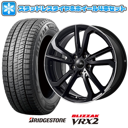 195/60R17 スタッドレスタイヤ ホイール4本セット ライズ/ロッキー（ハイブリッド） BRIDGESTONE ブリザック VRX2 BRANDLE-LINE レツィオ ブラックリムポリッシュ 17インチ