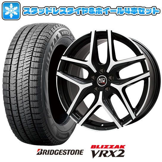 【取付対象】225/55R18 スタッドレスタイヤ ホイール4本セット 輸入車用 アウディA7 スポーツバック（F2） BRIDGESTONE ブリザック VRX2 MSW by OZ Racing MSW 40(グロスブラックフルポリッシュ) 18インチ【送料無料】