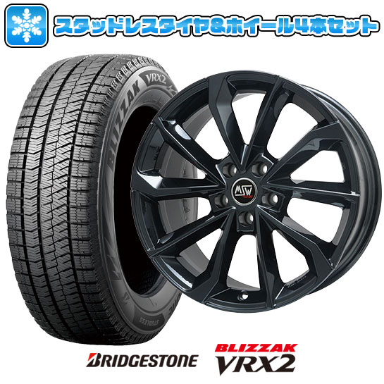 【取付対象】235/50R18 スタッドレスタイヤ ホイール4本セット 輸入車用 アウディQ3（8U） BRIDGESTONE ブリザック VRX2 MSW by OZ Racing MSW 42(グロスブラック) 18インチ【送料無料】