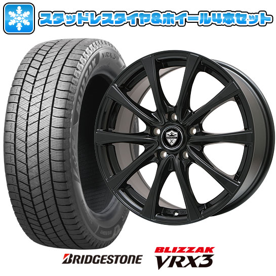 【取付対象】235/60R18 スタッドレスタイヤ ホイール4本セット BRIDGESTONE ブリザック VRX3 (5/114車用) BRANDLE KF25B 18インチ【送料無料】