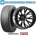 【取付対象】235/60R18 スタッドレスタイヤ ホイール4本セット BRIDGESTONE ブリザック VRX3 (5/114車用) LEHRMEISTER LMG ヴァスティア(グロスブラック/リムポリッシュ) 18インチ【送料無料】