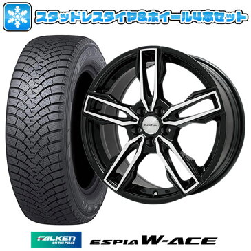 ■送料無料 シトロエンC4ピカソ 2014-■ スタッドレスタイヤ ホイール4本セット 輸入車 FALKEN ファルケン エスピア W-ACE 205/60R16 16インチ EUROTECH ユーロテック ガヤ エリージ(ブラックポリッシュ) 6.5J 6.50-16