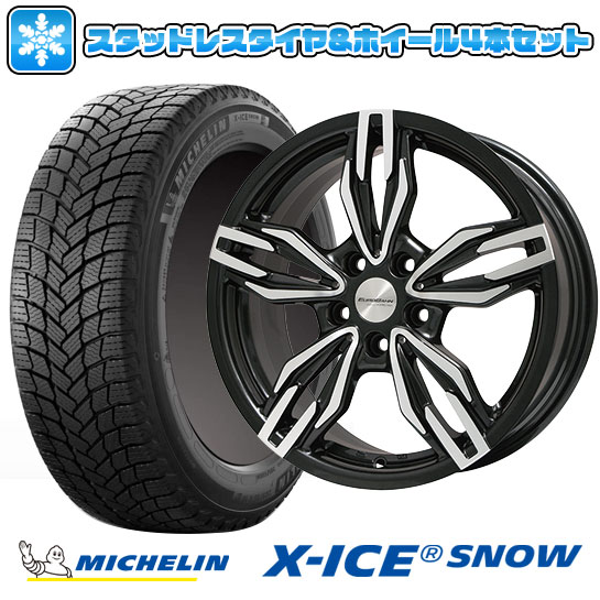 【取付対象】205/65R16 スタッドレスタイヤ ホイール4本セット 輸入車用 MINI（F60） MICHELIN エックスアイス スノー BIGWAY EURO BAHN by SPORTTECHNIC VTX(ブラックポリッシュ) 16インチ【送料無料】
