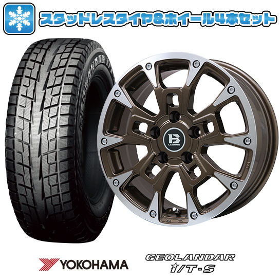 【取付対象】215/65R16 スタッドレスタイヤ ホイール4本セット アルファード/ヴェルファイア等 YOKOHAMA ジオランダー I/T-S G073 ビッグウエイ B-LUGNAS BRD(ブロンズポリッシュ) 16インチ【送料無料】