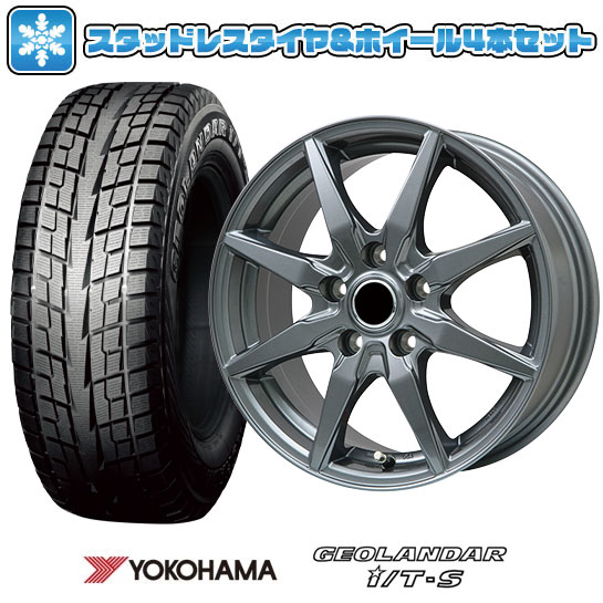 【取付対象】215/65R16 スタッドレスタイヤ ホイール4本セット アルファード/ヴェルファイア等 YOKOHAMA ジオランダー I/T-S G073 BRANDLE CJ28 トヨタ車専用 16インチ(送料無料)