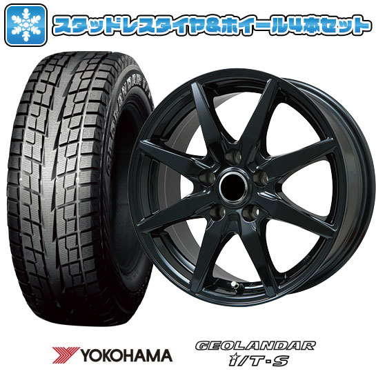 【取付対象】215/65R16 スタッドレスタイヤ ホイール4本セット アルファード/ヴェルファイア等 YOKOHAMA ジオランダー I/T-S G073 BRANDLE CJ28B 16インチ(送料無料)