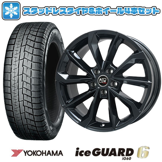 【取付対象】215/45R17 スタッドレスタイヤ ホイール4本セット 輸入車用 MINI（F65/F66） YOKOHAMA アイスガード シックスIG60 MSW by OZ Racing MSW 42(グロスブラック) 17インチ(送料無料)
