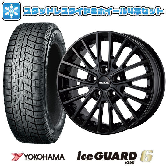 【取付対象】215/45R17 スタッドレスタイヤ ホイール4本セット 輸入車用 MINI（F65/F66） YOKOHAMA アイスガード シックスIG60 MAK チェルシー 17インチ(送料無料)