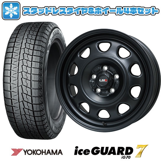 【取付対象】215/65R16 スタッドレスタイヤ ホイール4本セット アルファード/ヴェルファイア等 YOKOHAMA アイスガード セブンIG70 LEHRMEISTER LMG OFF-STYLE 16インチ(送料無料)