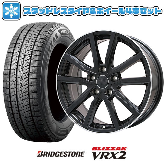 【取付対象】215/45R17 スタッドレスタイヤ ホイール4本セット BRIDGESTONE ブリザック VRX2 (5/114車用) BRANDLE N52B 17インチ【送料無料】