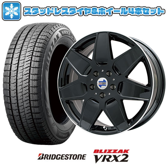 【取付対象】225/50R18 スタッドレスタイヤ ホイール4本セット 輸入車用 MINI（F60 JCW） BRIDGESTONE ブリザック VRX2 KELLENERS M7(グロスブラック/リムポリッシュ) 18インチ【送料無料】
