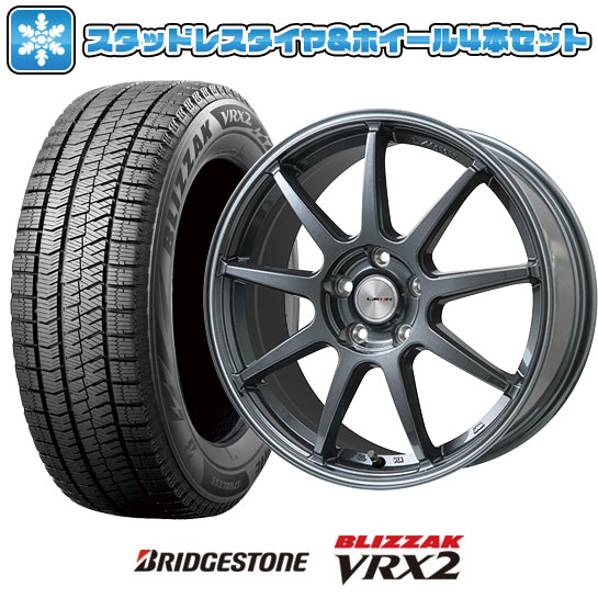 【取付対象】215/65R16 スタッドレスタイヤ ホイール4本セット アルファード/ヴェルファイア等 BRIDGESTONE ブリザック VRX2 LEHRMEISTER LMスポーツLM-QR ガンメタ/ラインポリッシュ 16インチ【送料無料】