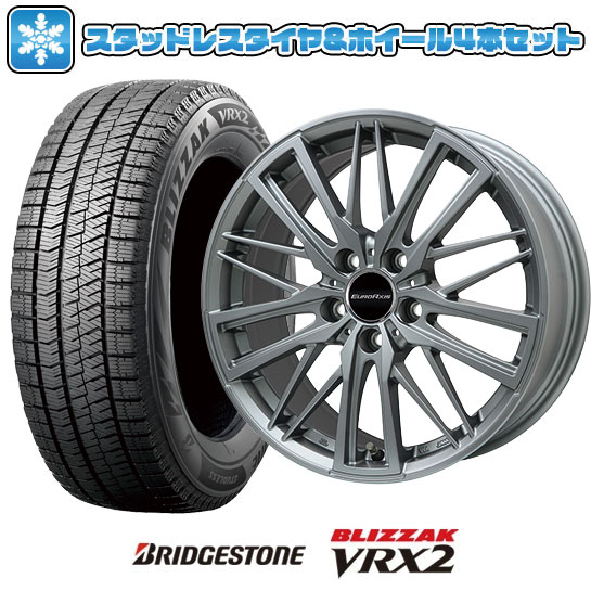 【取付対象】225/50R17 スタッドレスタイヤ ホイール4本セット 輸入車用 アウディA4（8W） BRIDGESTONE ブリザック VRX2 EUROAXIS ガヤW5(マットチタニウム) 17インチ【送料無料】
