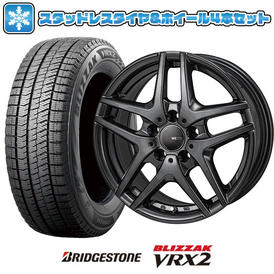 【取付対象】195/55R16 スタッドレスタイヤ ホイール4本セット 輸入車用 MINI（F56/F55/F57） BRIDGESTONE ブリザック VRX2 MONZA ウェスター S05 ガンメタリック 16インチ(送料無料)