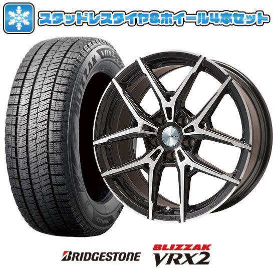 【取付対象】195/55R16 スタッドレスタイヤ ホイール4本セット 輸入車用 MINI（F56/F55/F57） BRIDGESTONE ブリザック VRX2 BIGWAY AFG VX(ブラックポリッシュ) 16インチ(送料無料)