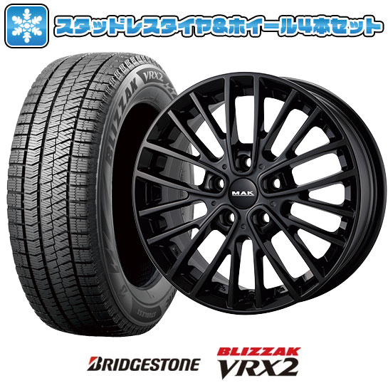 【取付対象】225/60R17 スタッドレスタイヤ ホイール4本セット 輸入車用 MINI（U25） BRIDGESTONE ブリザック VRX2 MAK チェルシー 17インチ(送料無料)