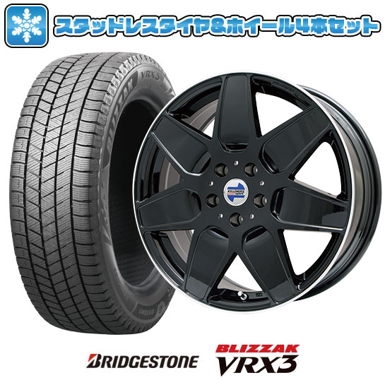 【取付対象】225/40R18 スタッドレスタイヤ ホイール4本セット 輸入車用 MINI（F54 JCW） BRIDGESTONE ブリザック VRX3 KELLENERS M7(グロスブラック/リムポリッシュ) 18インチ【送料無料】