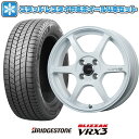 【取付対象】165/50R16 スタッドレスタイヤ ホイール4本セット BRIDGESTONE ブリザック VRX3 (軽自動車用) LEHRMEISTER CS-V6(ホワイト) 16インチ【送料無料】