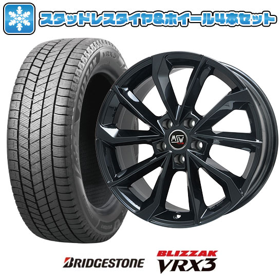 【取付対象】225/55R17 スタッドレスタイヤ ホイール4本セット 輸入車用 MINI（F60） BRIDGESTONE ブリザック VRX3 MSW by OZ Racing MSW 42(グロスブラック) 17インチ【送料無料】