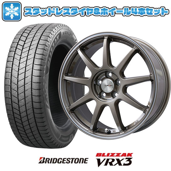 【取付対象】215/65R16 スタッドレスタイヤ ホイール4本セット アルファード/ヴェルファイア等 BRIDGESTONE ブリザック VRX3 LEHRMEISTER LMスポーツLM-QR ブロンズ/ラインポリッシュ 16インチ【送料無料】