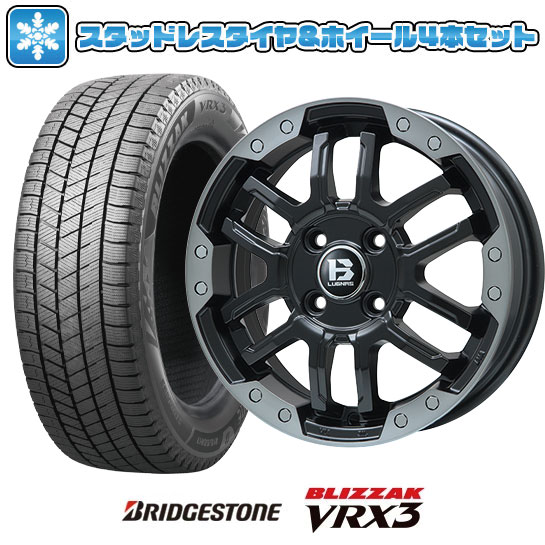 【取付対象】215/65R16 スタッドレスタイヤ ホイール4本セット アルファード/ヴェルファイア等 BRIDGESTONE ブリザック VRX3 BIGWAY B-LUGNAS FRD(マットブラック/ブラッククリアリム) 16インチ【送料無料】