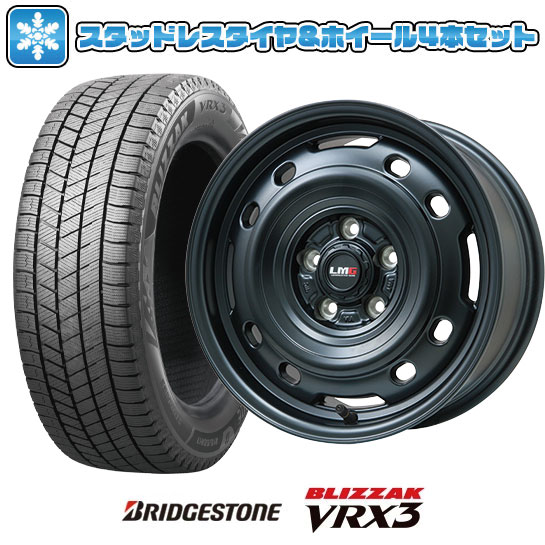 【取付対象】215/65R16 スタッドレスタイヤ ホイール4本セット アルファード/ヴェルファイア等 BRIDGESTONE ブリザック VRX3 LEHRMEISTER LMG OFF-STYLE 2 (マットブラック) 16インチ(送料無料)
