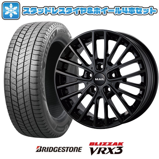 【取付対象】195/55R16 スタッドレスタイヤ ホイール4本セット 輸入車用 MINI（F56/F55/F57） BRIDGESTONE ブリザック VRX3 MAK チェルシー 16インチ(送料無料)