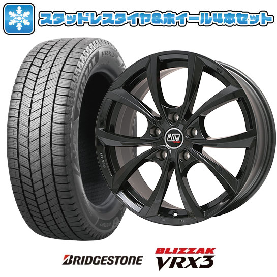 【取付対象】225/45R17 スタッドレスタイヤ ホイール4本セット 輸入車用 MINI（F54） BRIDGESTONE ブリザック VRX3 MSW by OZ Racing MSW 27(グロスブラック) 17インチ【送料無料】