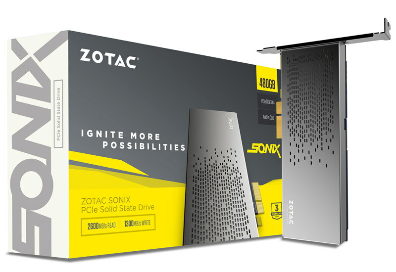 PCIe内蔵型SSD「ZOTAC SONIX PCIE 480GB SSD」