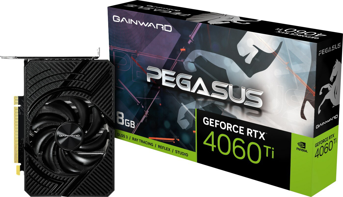 GAINWARD RTX 4060 Ti PEGASUS 8GB GDDR6 128bit 3-DP HDMI 正規代理店保証付 vd8504