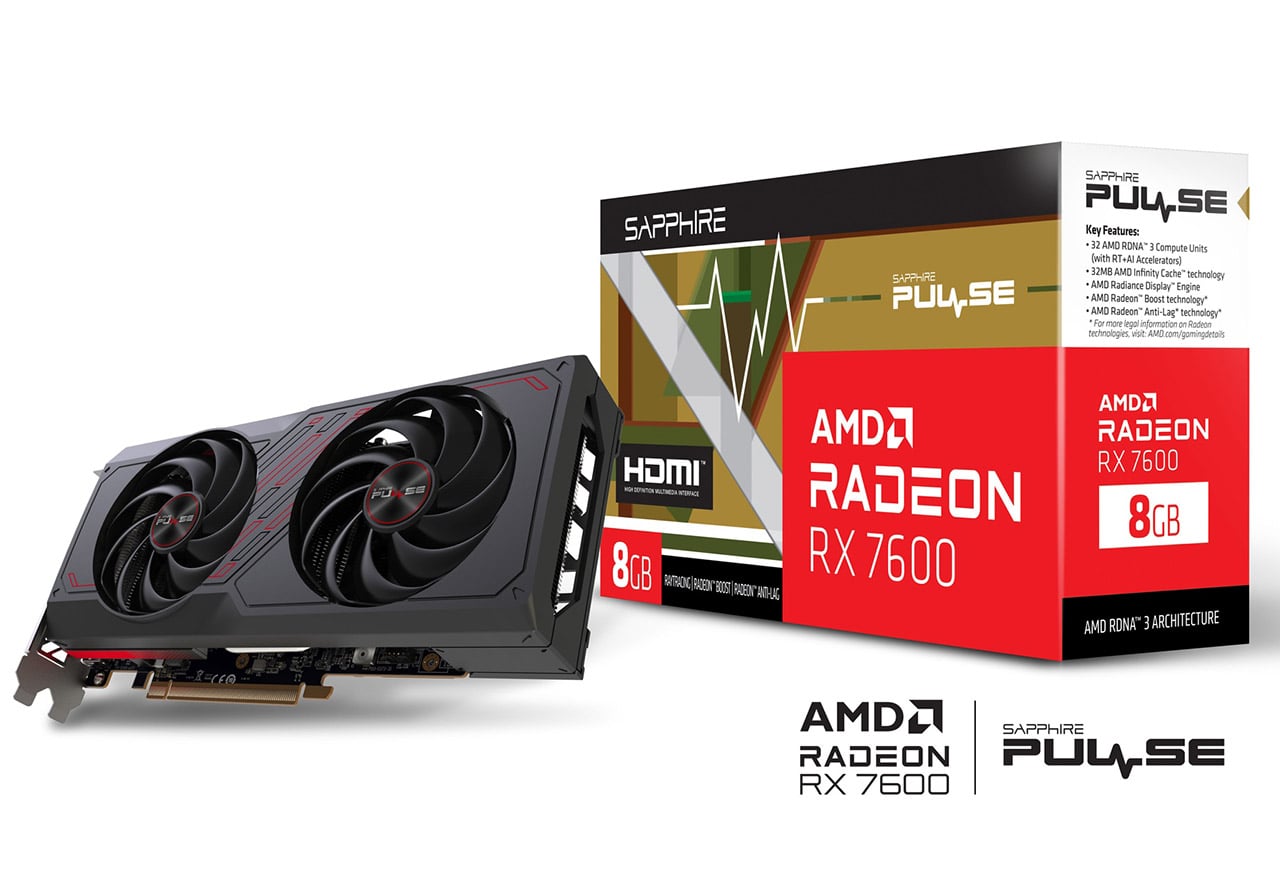 SAPPHIRE PULSE Radeon RX 7600 GAMING 8GB GDDR6 正規代理店保証付 vd8509