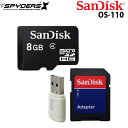 【ゆうパケット便送料無料】マイクロSDカード 8GB Class4 クラス4 SanDisk サンディスク 変換アダプタ付 「 OS-110 」バルク品(2)