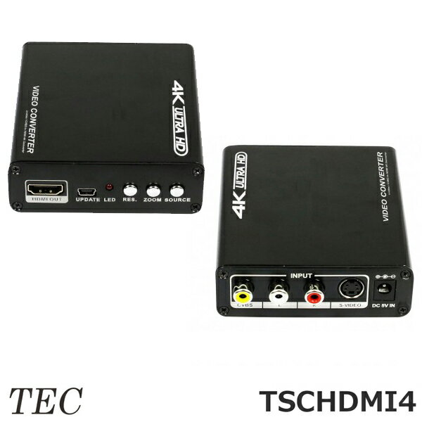 テック アナログ(RCAorS端子) から HDMI 変換 アップスキャンコンバーター TSCHDMI4