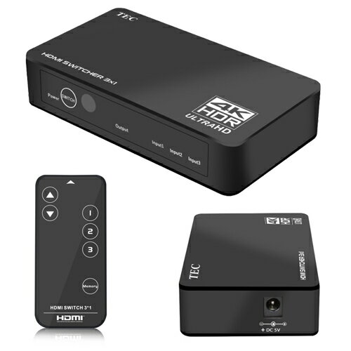 THDSW31-4K60 4K����ȥ�HD HDR�б� 3����1���� HDMI���ش� HDMI���쥯���� 3�������ش� �ƥå� TEC