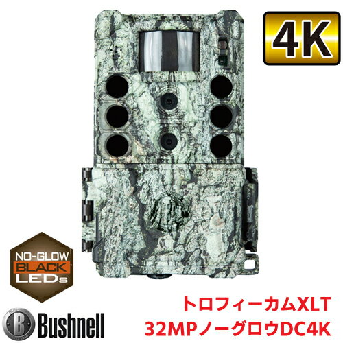 Bushnell(ブッシュネル)人感センサー搭載 不可視赤外線LED デュアルイメージコア カラー液晶モニター内蔵 屋外型センサーカメラ トロフィーカム XLT 32MPノーグロウDC4K