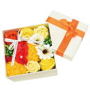 ポピー名古屋 ソープフラワー シャボンフラワー 造花 ギフト プレゼント フラワーBOX バラ ボックス 約14.5cm クリアバッグ付き KS-081 イエロ...