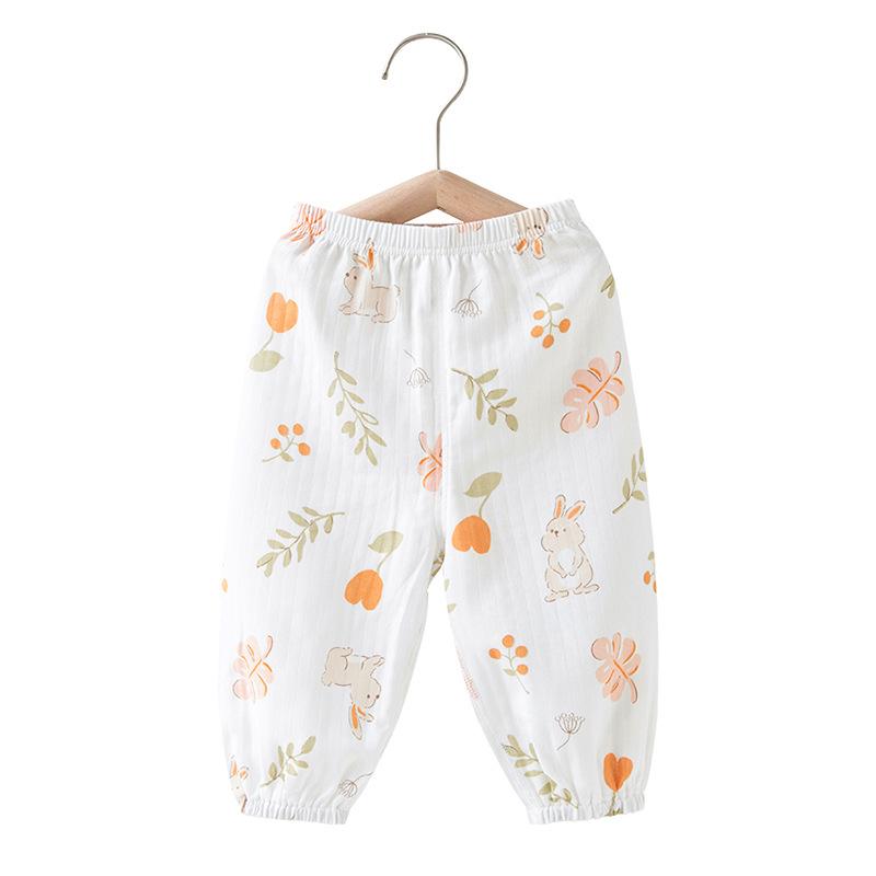 子供服 パンツ ベビー 防蚊パンツ 綿 紗布 男の子 女の子 スパッツ レギンス 春秋 薄手 ルームウェア 59cm 66cm 73cm 80cm 90cm 100cm 110cm 120cm かわいい 快適