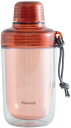 ピーコック魔法瓶工業(The-peacock) クリアボトル 340ml ブリック 水筒 ウォーターボトル 軽量 シェイカー PPB-35 XR(3)