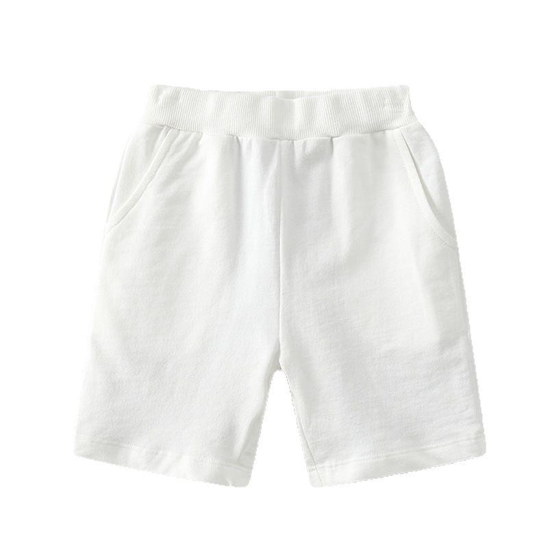 子供用パンツ 短パン ハーフパンツ キッズ 男の子 女の子 無地 コットン100% 運動着 部屋着 ルームウェア 90 100 110 120 130 140cm 白色 黒色 灰色(x10)
