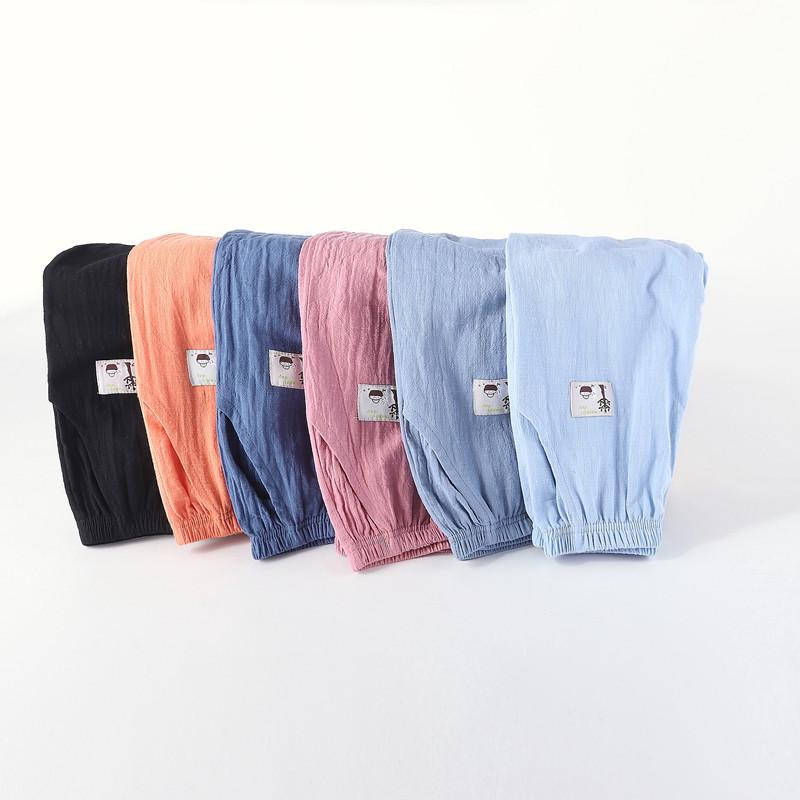 キッズ パンツ 薄手 子供服 男の子 女の子 コットンリネン 蚊除け 長ズボン 夏パンツ ドローストリング ウエストゴム 無地 ボーイズ ガールズ 100cm 110cm 120cm 130cm 140cm 150cm 160cm