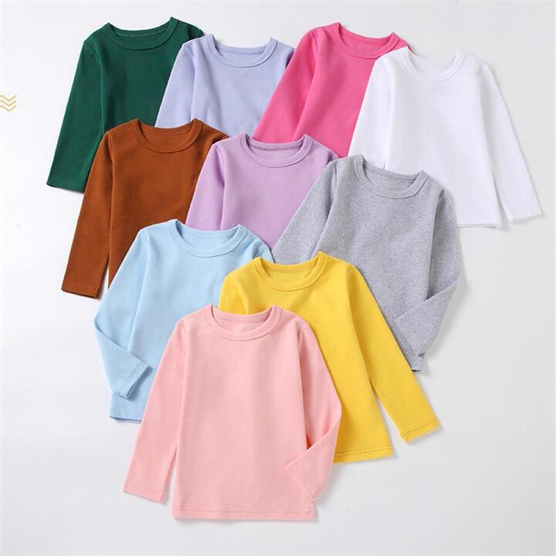 Tシャツ キッズ 長袖 コットン 無地 カジュアル 子供服 トップス 春秋 保温 柔らかい 白 ピンク 黄色 赤 グレー 緑 黒 水色 青 オレンジ 100cm 110cm 120cm 130cm 140cm 150cm 160cm 170cm