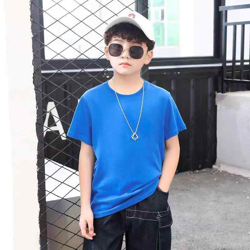 Tシャツ キッズ 男女兼用 子供服 夏服 半袖 カットソー 無地 クルーネック 綿 110cm 120cm 130cm 140cm 150cm ブラック ホワイト グレー ピンク ブルー レッド