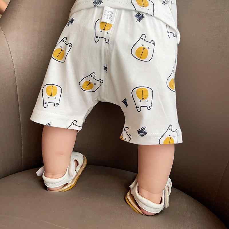 子供用パンツ ベビー 短パン 夏 薄手 通気性 コットン A類 男女兼用 幼児 70 80 90 100 110サイズ カジュアル かわいい アニマル柄(x2)