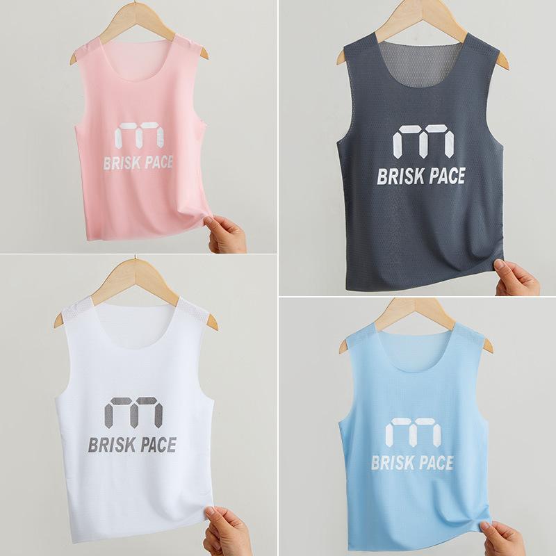 子供服 タンクトップ キッズ メッシュ 通気性 ノースリーブ インナーシャツ 男女兼用 トップス 春夏 10..