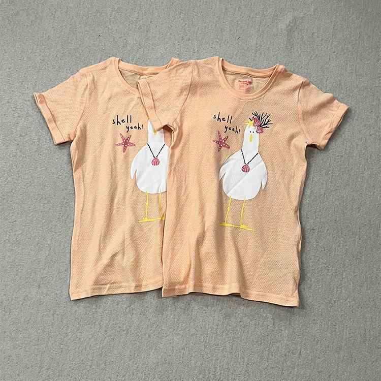 Tシャツ 女の子 ベビー 半袖 トップス 夏 部屋着 寝巻き かわいい 接触冷感 吸湿速乾 80 90 100 110 オレンジ ブルー ボーダー柄(x3)