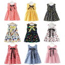 ワンピース 女の子 子供服 夏物 桜桃柄 ノースリーブワンピース プリンセススカート 90cm 100cm 110cm 120cm 130cm コットン かわい...