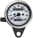 キジマ(kijima) スピードメーター 機械式 160km/h 61mm タイプA トリップ付 汎用 白パネル 510-006W(2)